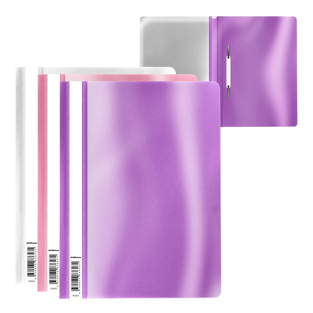 Папка-скоросшиватель пластиковая ErichKrause® Glossy Candy, A4, ассорти (в Папка-скоросшиватель пластиковая ErichKrause® Glossy Candy, A4, ассорти (в