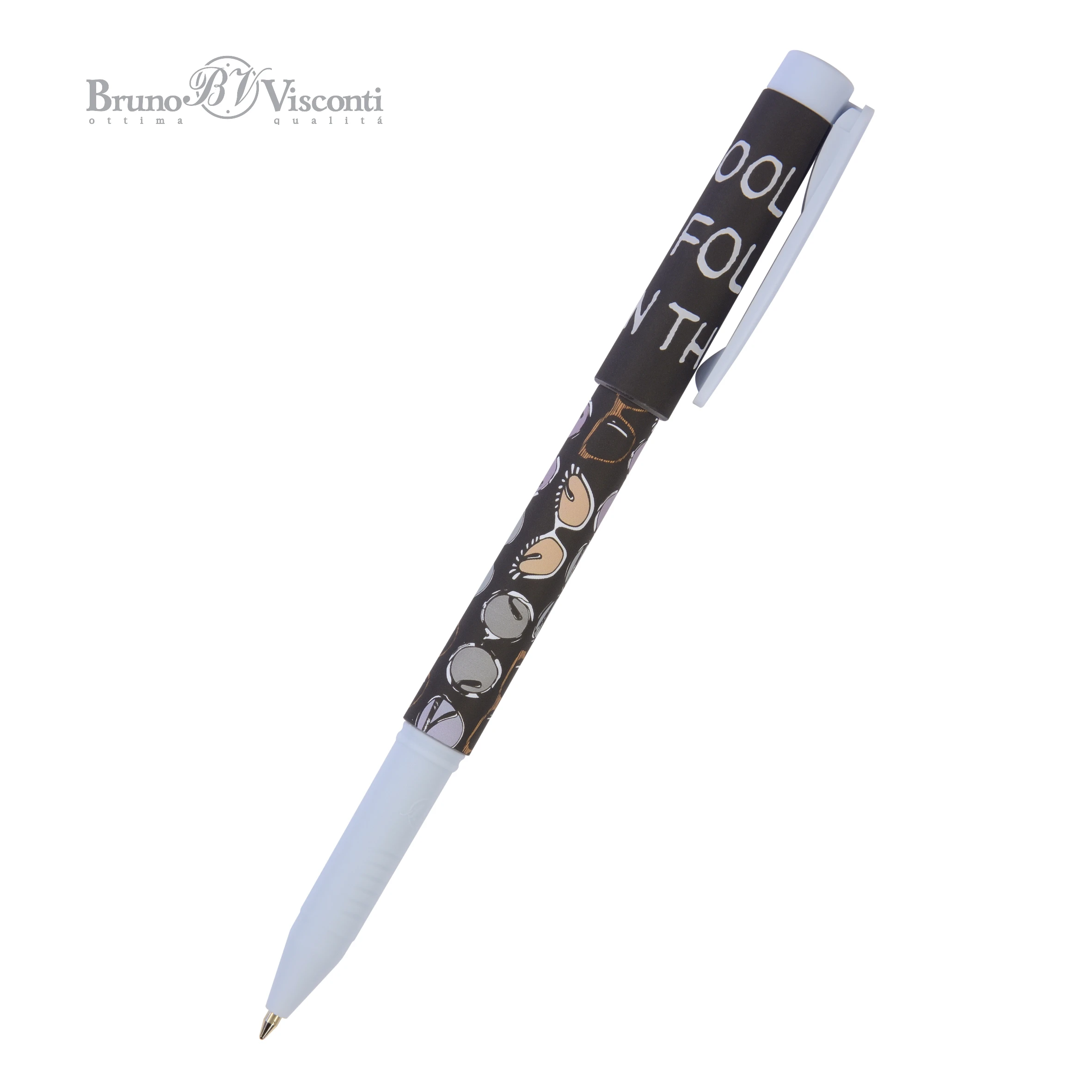 РУЧКА "FreshWrite. Дамские штучки. Очки" ШАРИКОВАЯ 0.7 ММ, СИНЯЯ