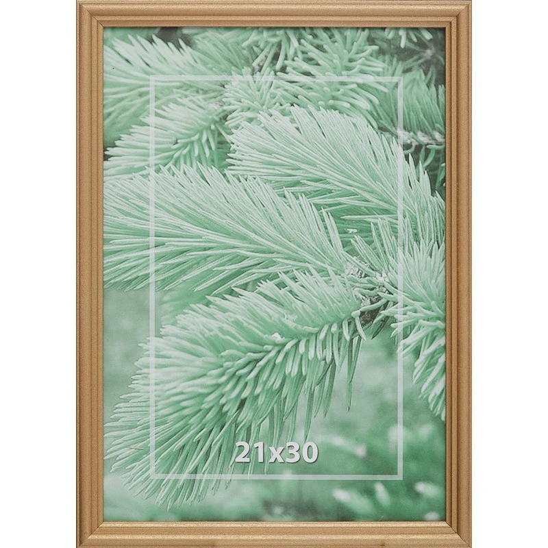 Рамка 21х30см деревянная, профиль №1, цвет ?золото?