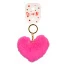 БРЕЛОК МЕХОВОЙ "СЕРДЕЧКО" 1 ШТ, 5 ЦВЕТОВ