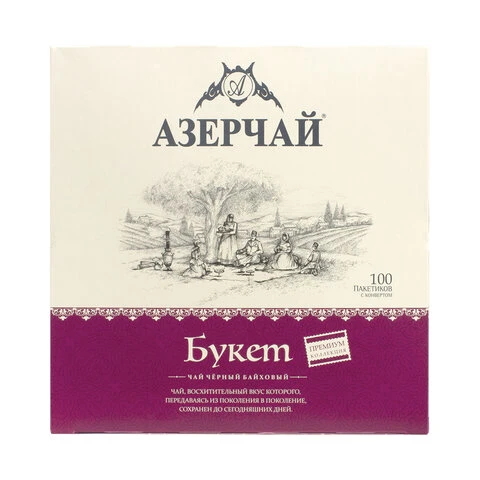 Чай АЗЕРЧАЙ "Premium collection" чёрный, 100 пакетиков с ярлычками по Чай АЗЕРЧАЙ "Premium collection" чёрный, 100 пакетиков с ярлычками по