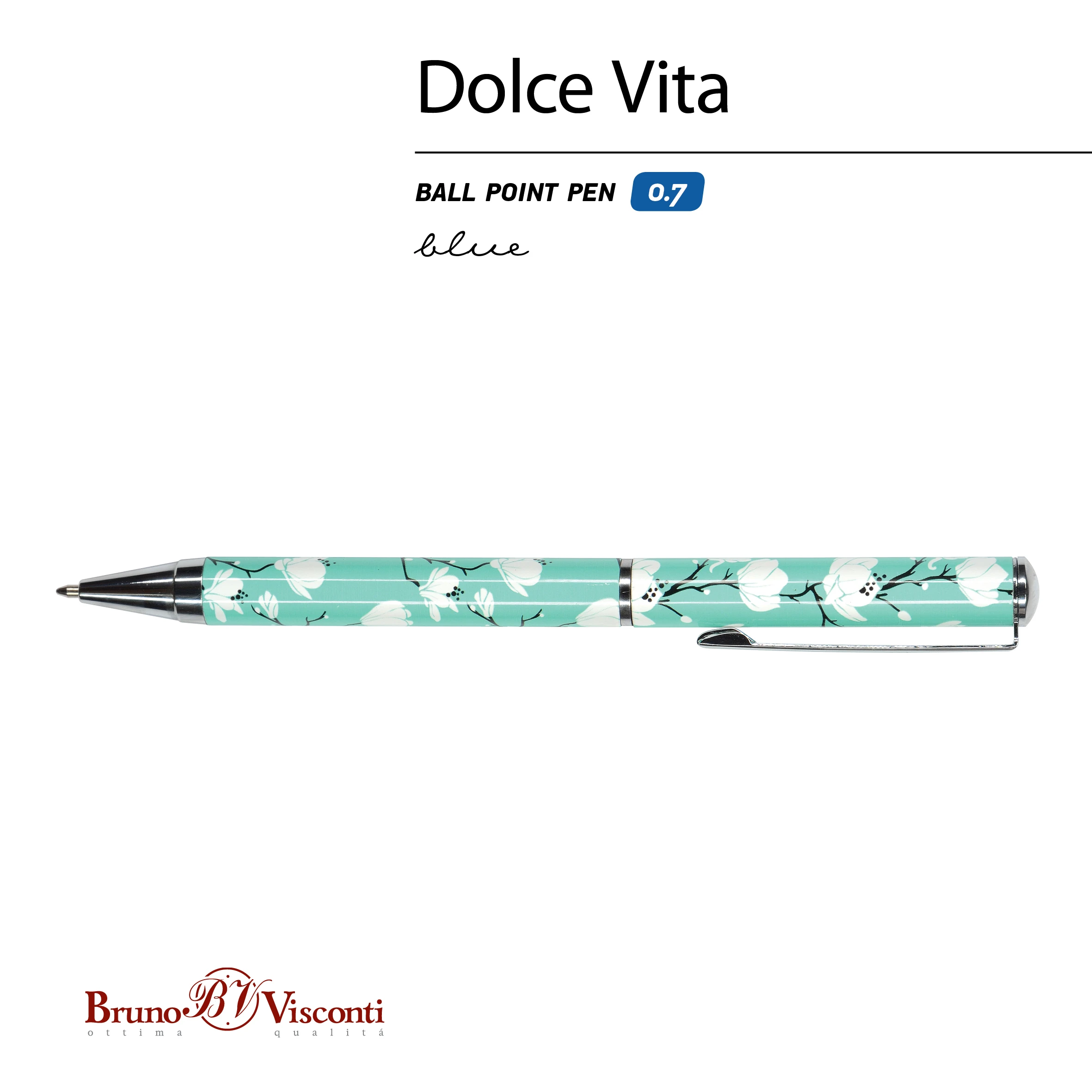 РУЧКА "DOLCE VITA. Камелии." ШАРИКОВАЯ, МЕТАЛЛИЧЕСКИЙ КОРПУС, 0,7 ММ, РУЧКА "DOLCE VITA. Камелии." ШАРИКОВАЯ, МЕТАЛЛИЧЕСКИЙ КОРПУС, 0,7 ММ,