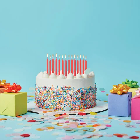 Набор свечей для торта 20 шт., 8 см, с держателями, розовые, ЗОЛОТАЯ СКАЗКА, в