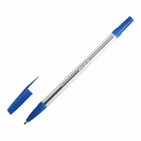 Ручка шариковая STAFF "Basic BP-03", СИНЯЯ, корпус прозрачный, узел 1 Ручка шариковая STAFF "Basic BP-03", СИНЯЯ, корпус прозрачный, узел 1