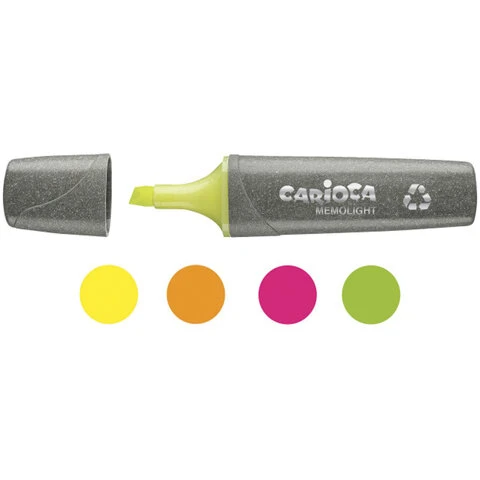 Набор текстовыделителей экологичных CARIOCA ECOFamily "Memolight", 4