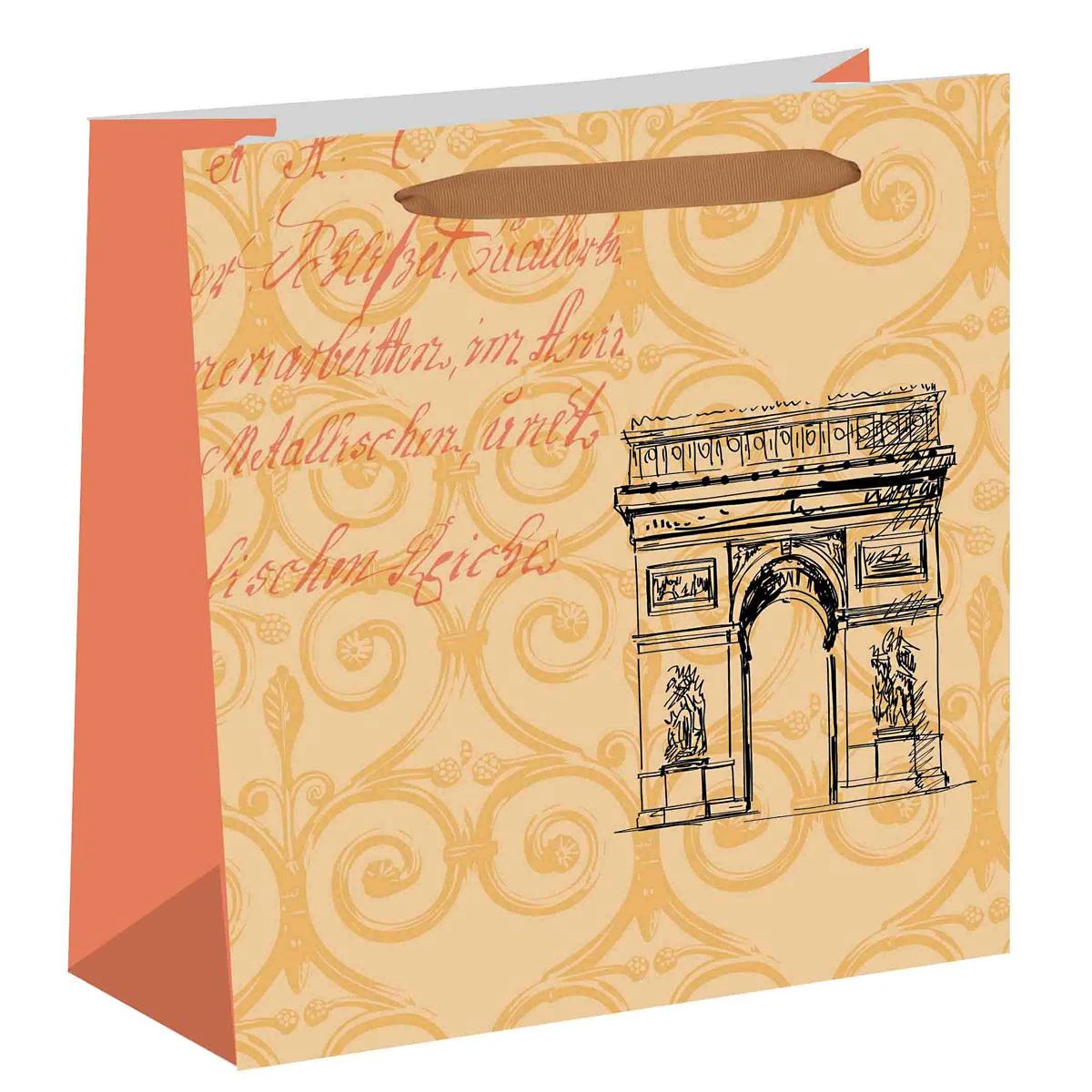  Сумка крафт 13 - Триумфальная арка, 20x20x8см abstraction/12, 48632