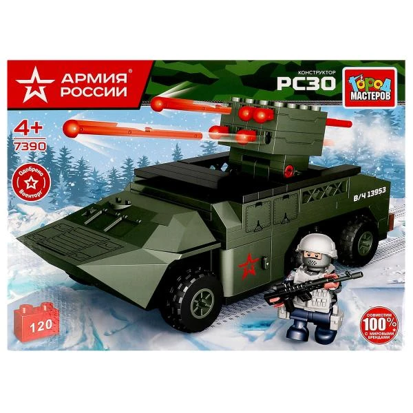 АРМИЯ РОССИИ конструктор реактивная система залпового огня, 120 дет. Город