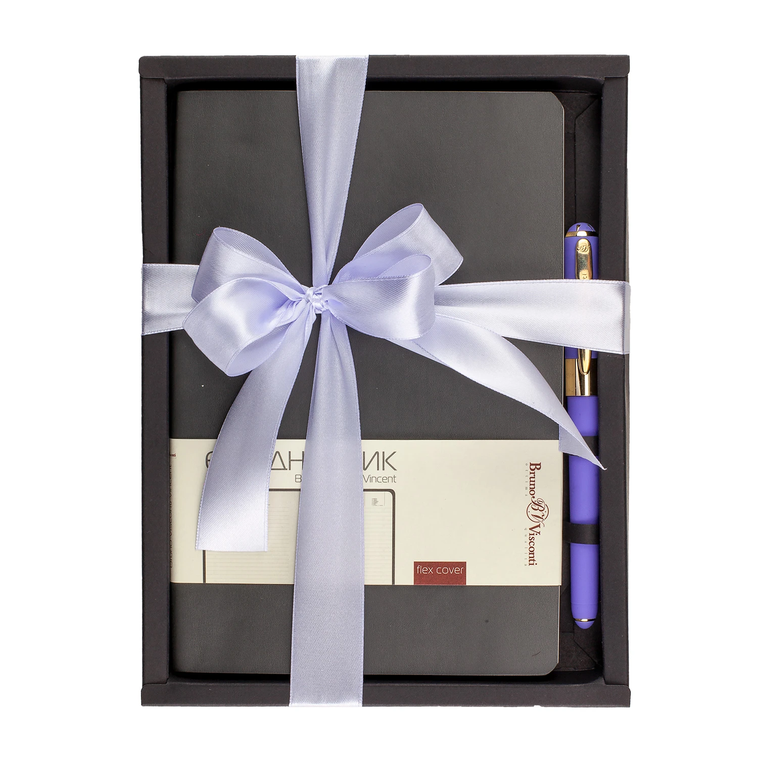 НАБОР ПОДАРОЧНЫЙ А5 "VINCENT" (СЕРЫЙ ЕЖЕДНЕВНИК И РУЧКА)