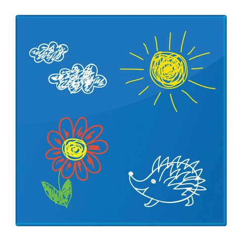 Доска магнитно-маркерная стеклянная (45х45 см), 3 магнита, СИНЯЯ, BRAUBERG, Доска магнитно-маркерная стеклянная (45х45 см), 3 магнита, СИНЯЯ, BRAUBERG,