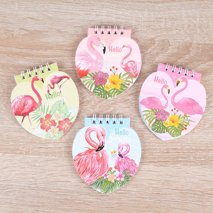 Блокнот A7 40л "Flamingo" на спирали