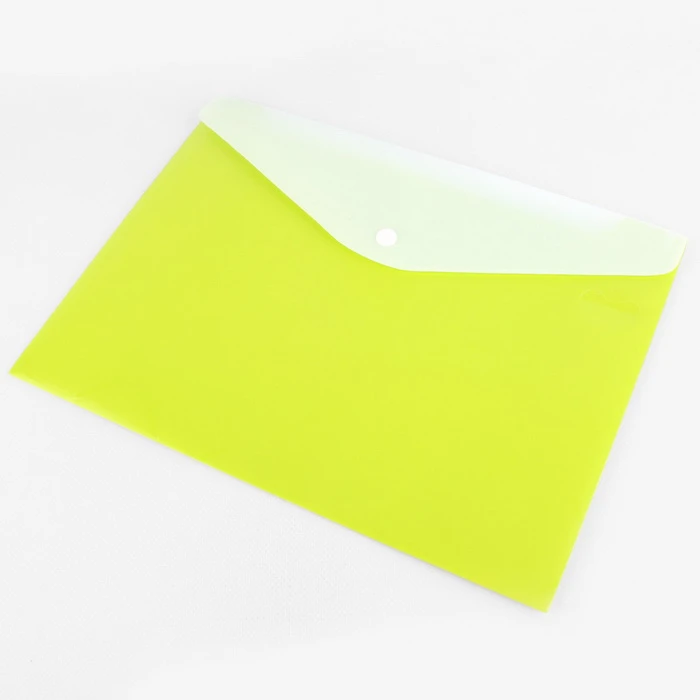 Папка-конверт на кнопке А4 Diamond салатовая с дополнительным карманом Папка-конверт на кнопке А4 Diamond салатовая с дополнительным карманом