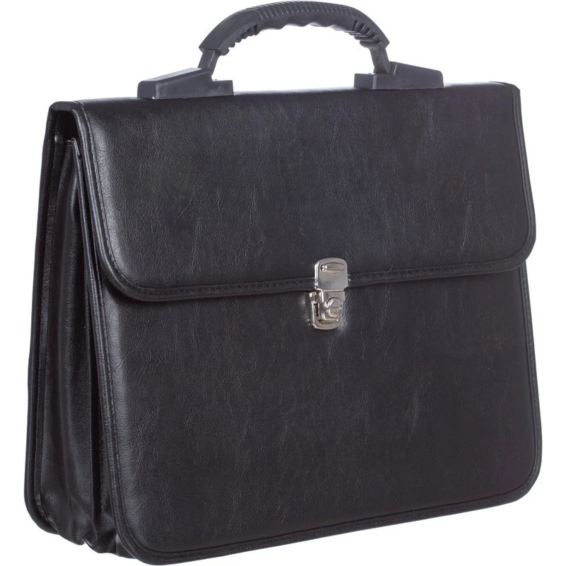 Портфель для документов кож/зам Кантри 350х270х40мм мод. 686/д черный Портфель для документов кож/зам Кантри 350х270х40мм мод. 686/д черный