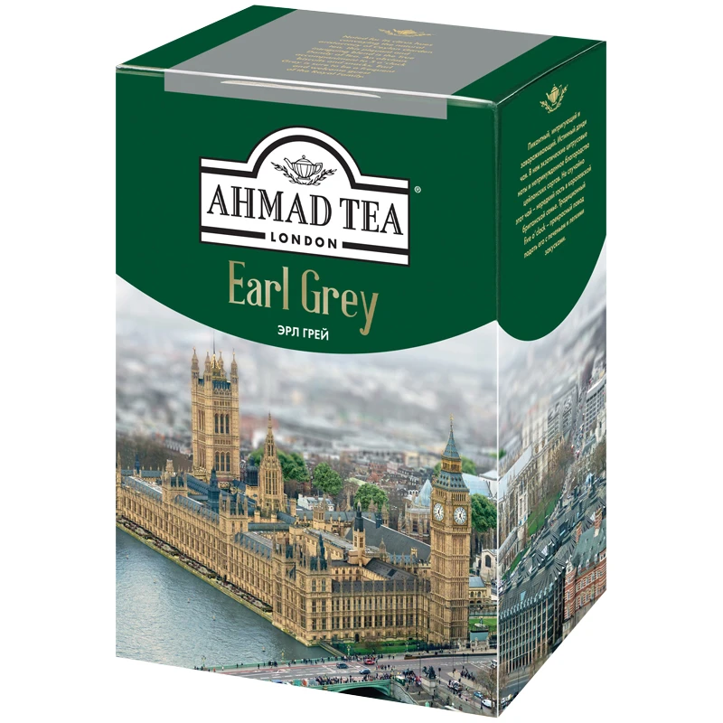 Чай Ahmad Tea "Earl Grey", черный, с бергамотом, листовой, 200г Чай Ahmad Tea "Earl Grey", черный, с бергамотом, листовой, 200г