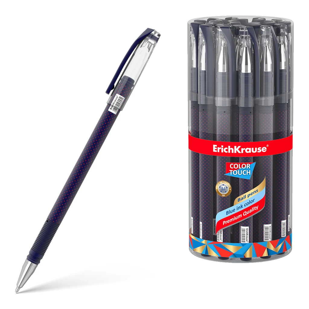 Ручка шариковая Erich Krause® ColorTouch® Dots in Blue, цвет чернил синий Ручка шариковая Erich Krause® ColorTouch® Dots in Blue, цвет чернил синий