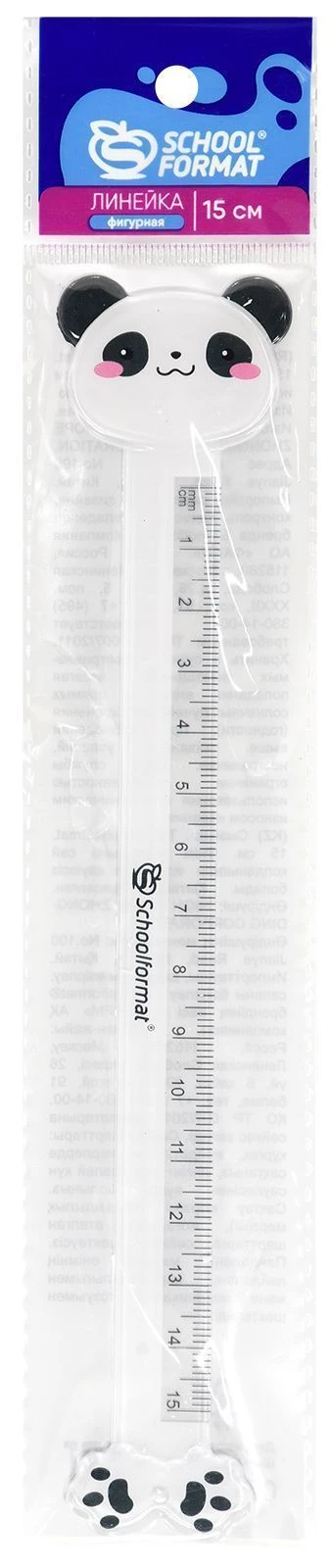 Линейка Schoolformat 15 см пластик фигурн. с рисунком глянец Линейка Schoolformat 15 см пластик фигурн. с рисунком глянец
