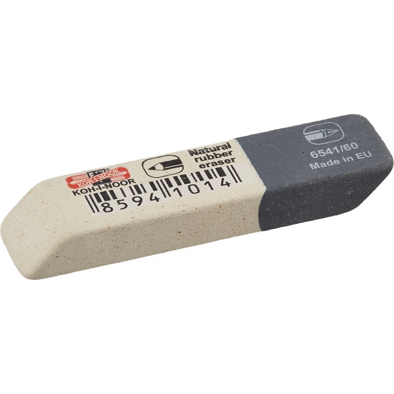 Ластик KOH-I-NOOR 6541/60 каучуковый, комбинир. Чехия штр.  85941014