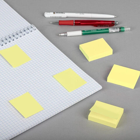 Блоки самоклеящийся EXTRA STICKY BRAUBERG, ПАСТЕЛЬНЫЕ, 40х50 мм, КОМПЛЕКТ 12 шт.