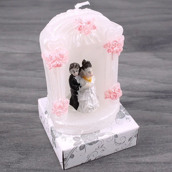 Свеча декоративная парафиновая "Молодожены" h7см