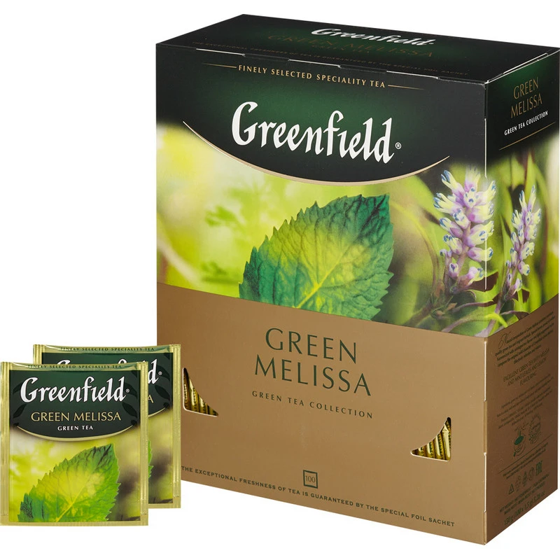 Чай Greenfield Green Melissa зеленый фольгир.100пак/уп 0879-09 Чай Greenfield Green Melissa зеленый фольгир.100пак/уп 0879-09