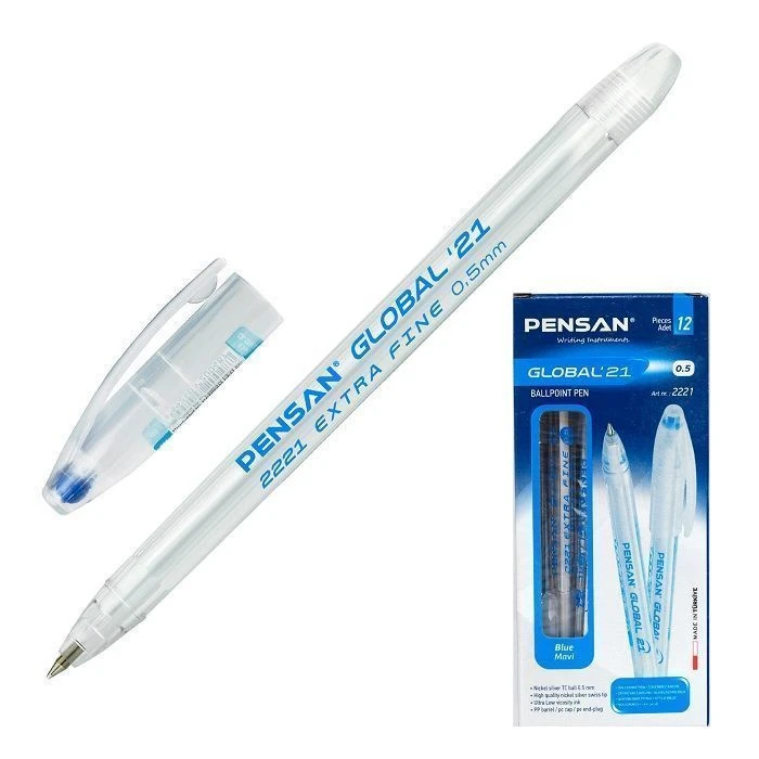 Ручка масляная PENSAN GLOBAL-21 синий 0,5 мм. Ручка масляная PENSAN GLOBAL-21 синий 0,5 мм.