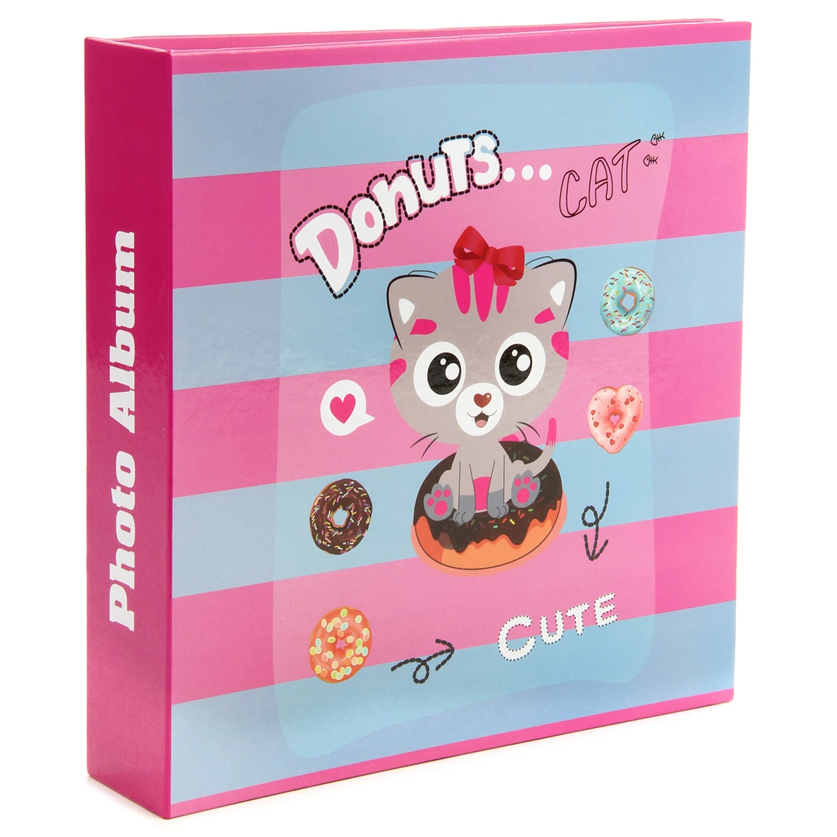 Фотоальбом 200ф 10X15cм, бум.карм.цвет.с мемо, клеевой переплет