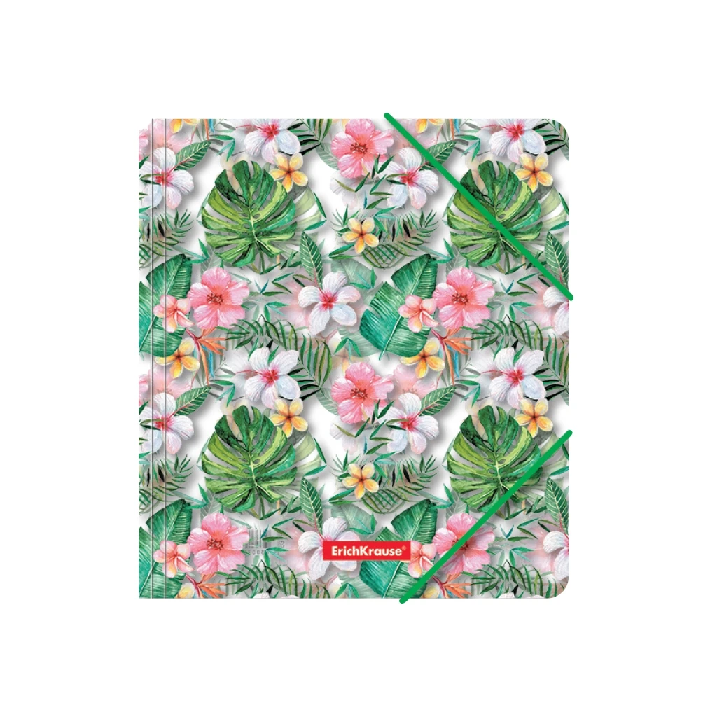 Папка для тетрадей на резинках пластиковая Erich Krause Tropical Flamingo, A5+ Папка для тетрадей на резинках пластиковая Erich Krause Tropical Flamingo, A5+