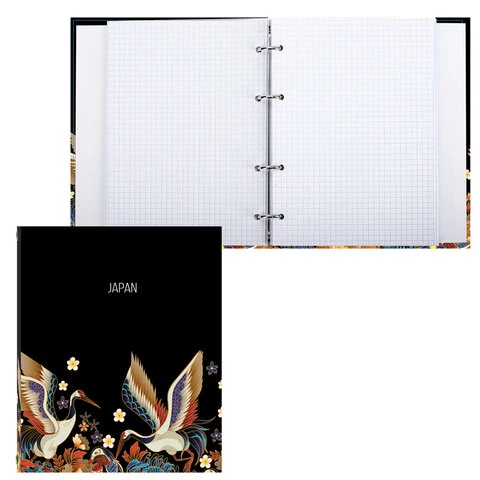 Тетрадь на кольцах А5 (175х215 мм), 240 л., обложка твердый картон, клетка,