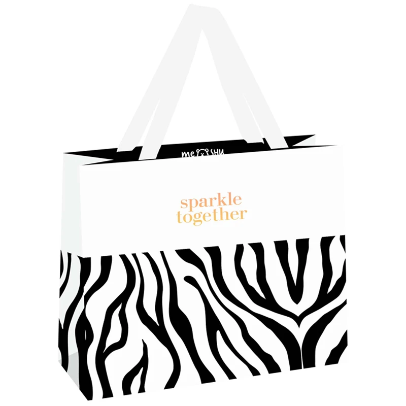 Пакет подарочный 32*26*12см MESHU "Animal print", отд. фольгой,