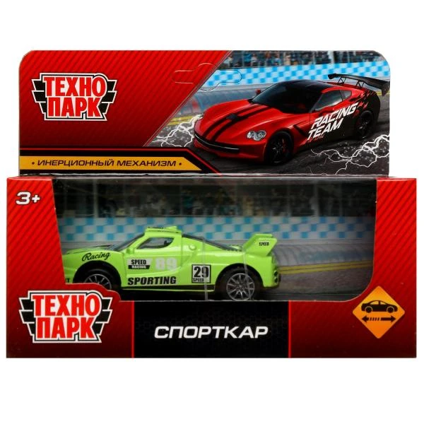 Машина металл СПОРТКАР, 10 см, инерция, Технопарк
