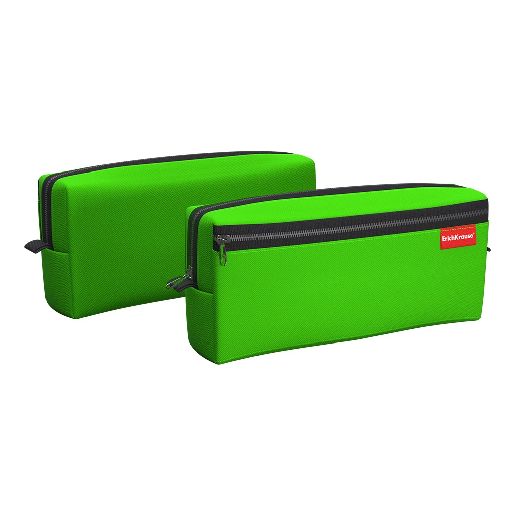 Пенал квадро с двумя отделениями Erich Krause 210x100x50мм Neon Green Пенал квадро с двумя отделениями Erich Krause 210x100x50мм Neon Green