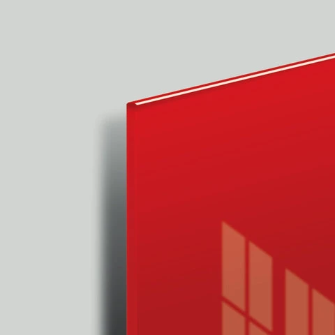 Доска магнитно-маркерная стеклянная (40х60 см), 3 магнита, КРАСНАЯ, BRAUBERG,