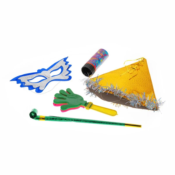 Новогодний карнавальный набор: бумажный колпак с мишурой, маска, длин. язычок,