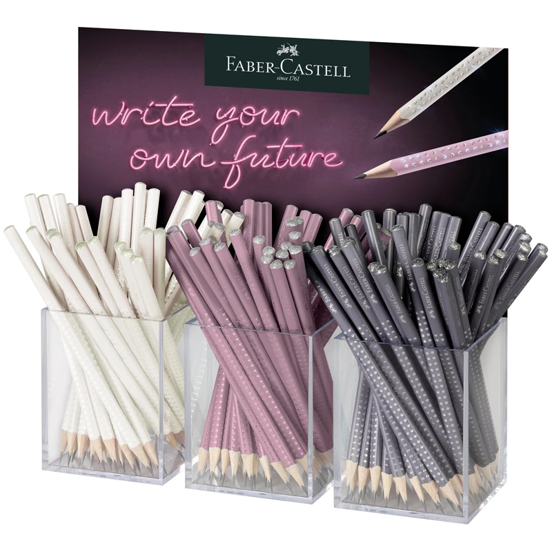 Карандаш чернографитный Faber-Castell "Sparkle" В, трехгран., Карандаш чернографитный Faber-Castell "Sparkle" В, трехгран.,