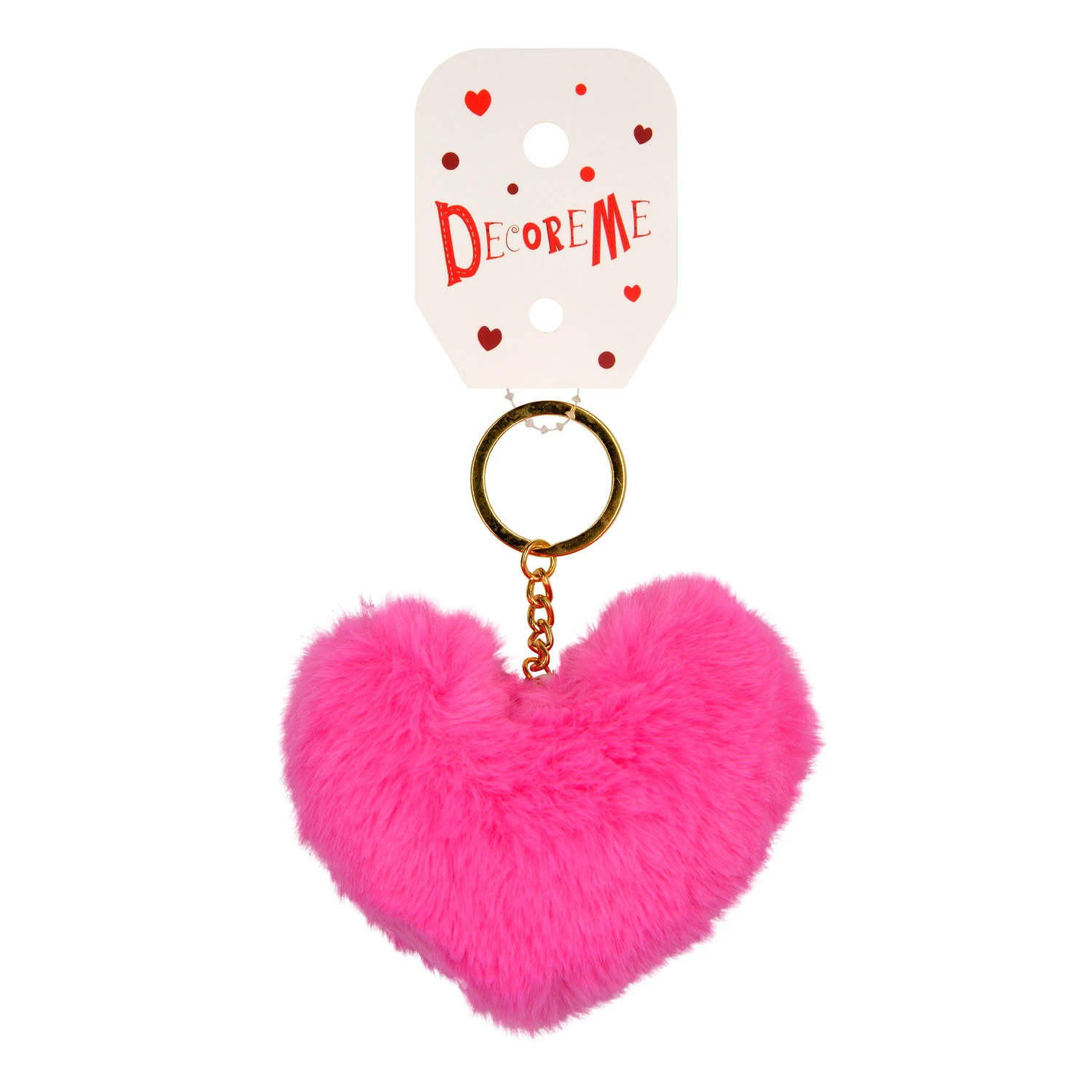 БРЕЛОК МЕХОВОЙ "СЕРДЕЧКО" 1 ШТ, 5 ЦВЕТОВ