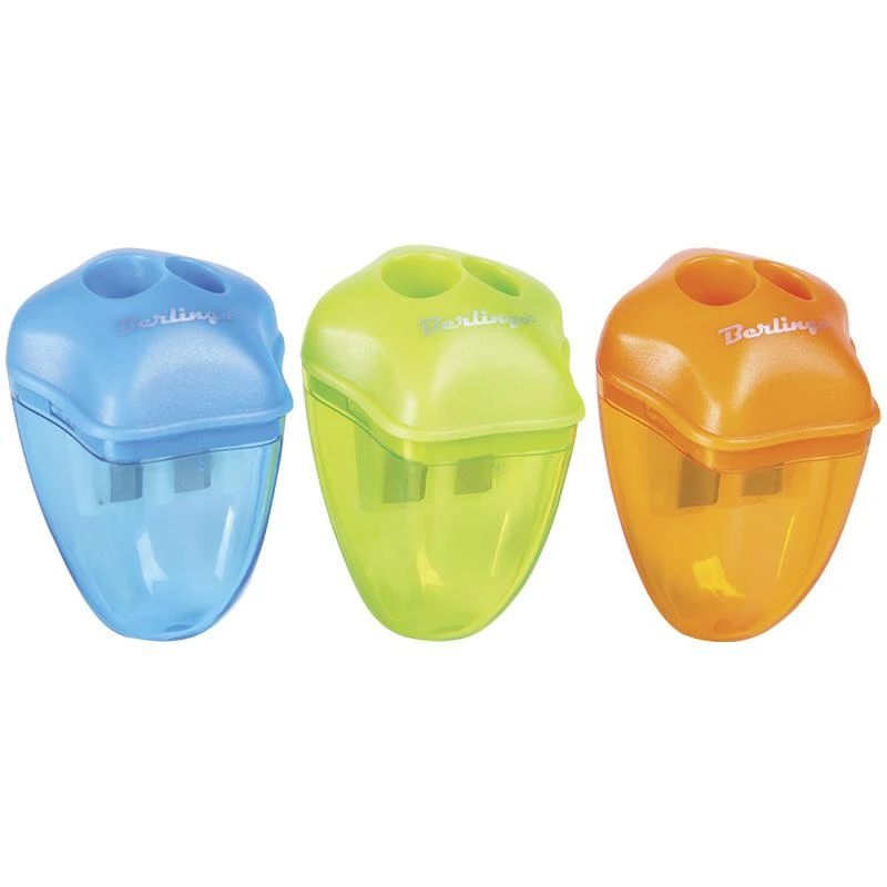 Точилка пластиковая "Spike XL", 2 отверстия, контейнер, ассорти, Точилка пластиковая "Spike XL", 2 отверстия, контейнер, ассорти,