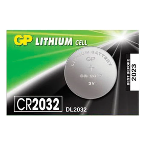 Батарейка GP Lithium, CR2032, литиевая, 1 шт., в блистере (отрывной блок), Батарейка GP Lithium, CR2032, литиевая, 1 шт., в блистере (отрывной блок),