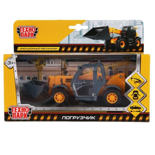 Машина металл ПОГРУЗЧИК с выдв. стрел., 15 см, двери,подв.дет, инерция,