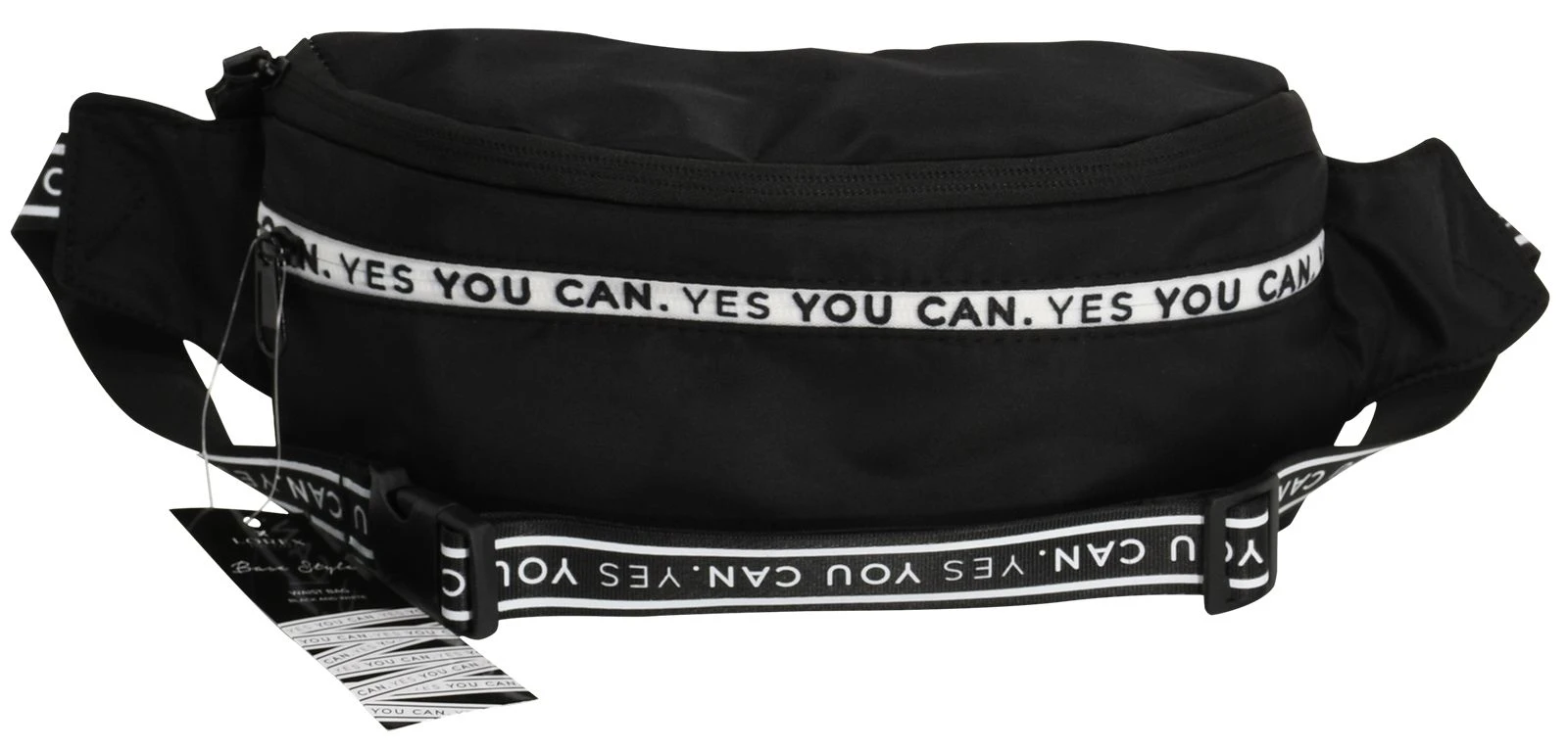 Сумка поясная LOREX BASE STYLE BLACK AND WHITE 28х13х8 см карман Сумка поясная LOREX BASE STYLE BLACK AND WHITE 28х13х8 см карман