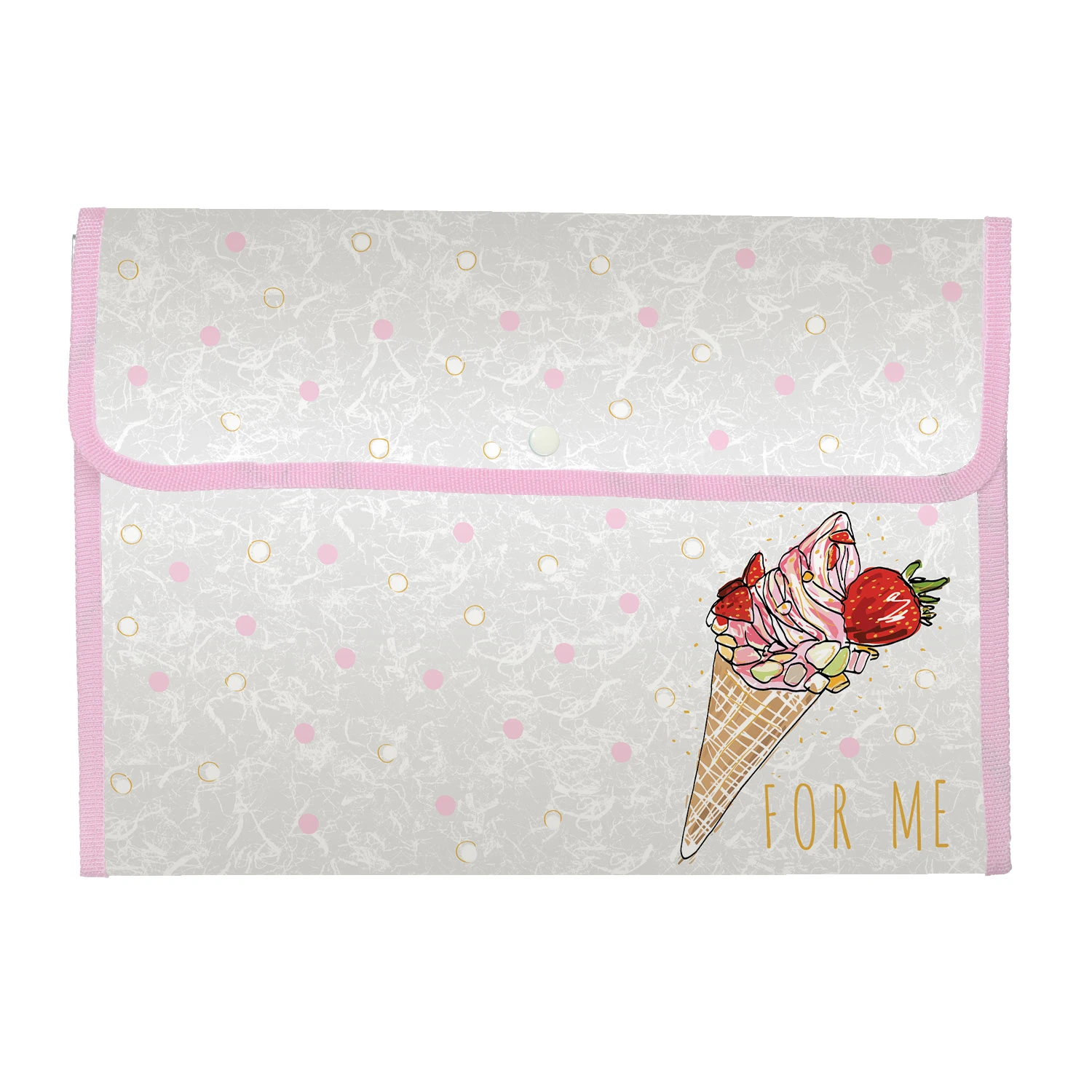 ПАПКА КОНВЕРТ С ОКАНТОВКОЙ "МОРОЖЕНОЕ", А4 ПАПКА КОНВЕРТ С ОКАНТОВКОЙ "МОРОЖЕНОЕ", А4