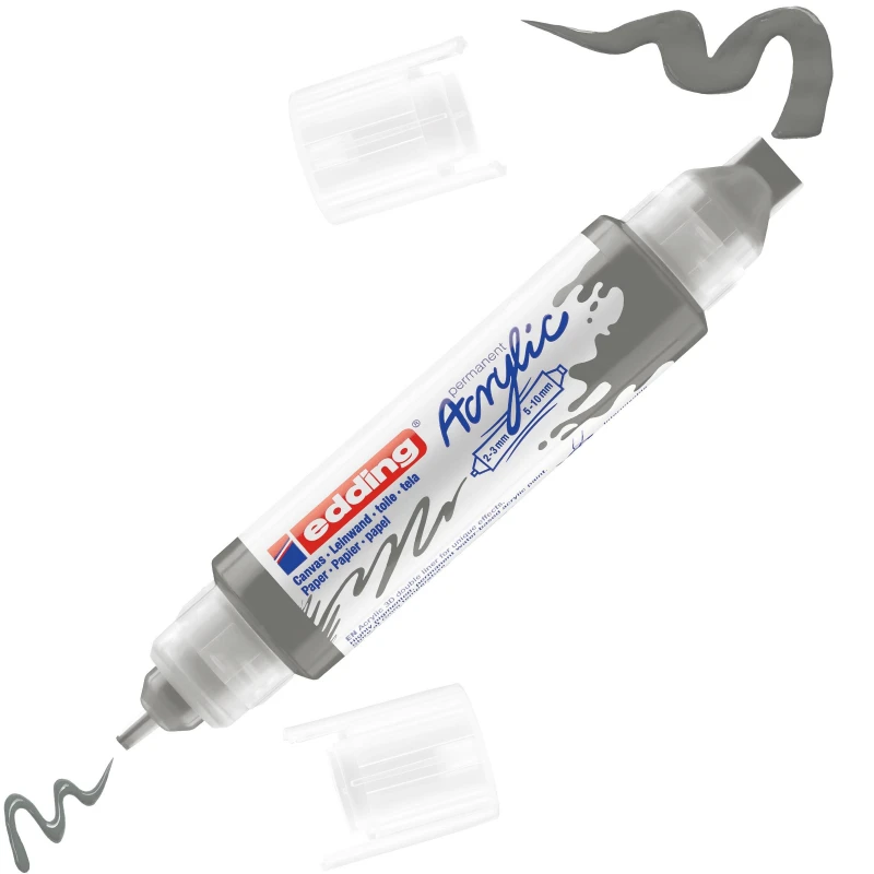 Маркер акриловый двусторонний 3D Edding 5400/926.2-3, 5-10 мм. Цвет Атрацит