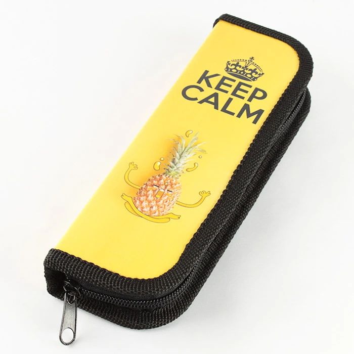 Пенал 1отдел. 190* 65мм Ананасик