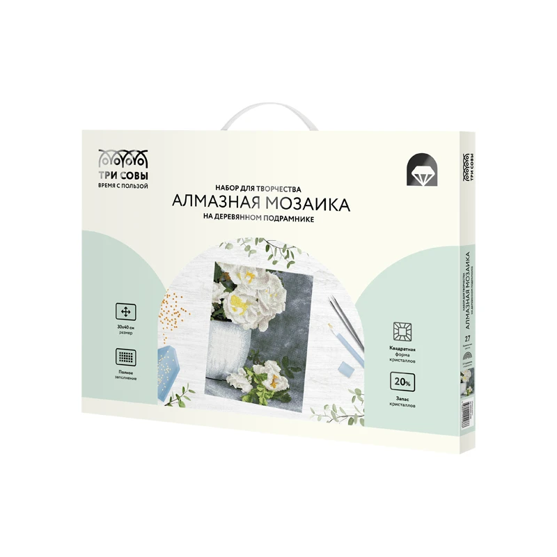 Алмазная мозаика ТРИ СОВЫ "Садовые цветы", 30*40см, холст на Алмазная мозаика ТРИ СОВЫ "Садовые цветы", 30*40см, холст на