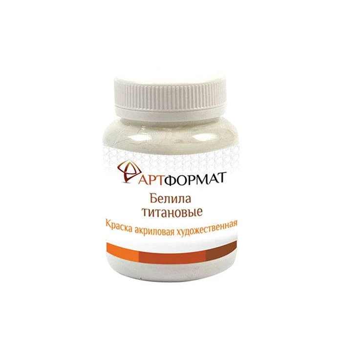 Краска акриловая белая (белила титановые)  APTформат 100 мл №AF13-021-02