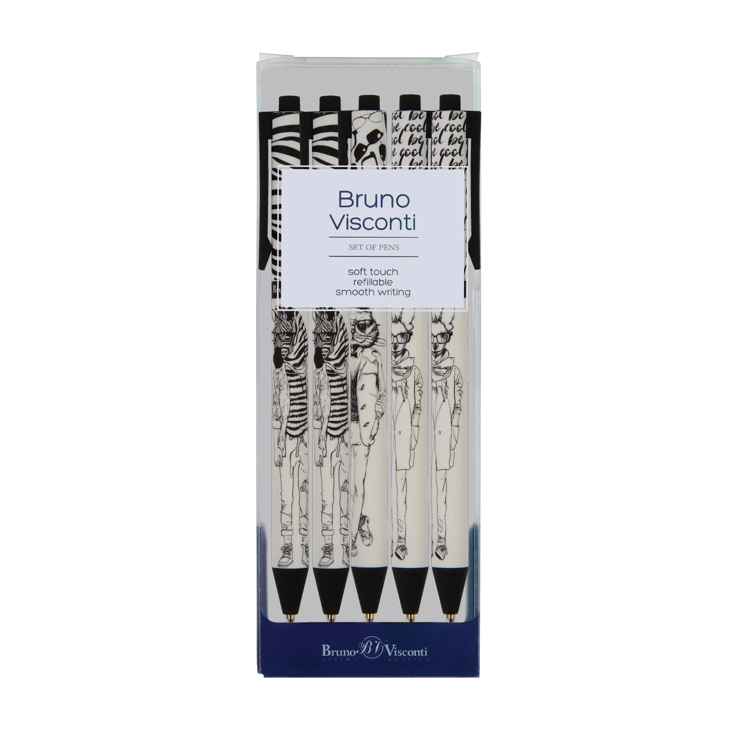 НАБОР ИЗ 5-ТИ РУЧЕК "ArtClick. Mix Four" ШАРИКОВЫХ 0.5 ММ, СИНЯЯ