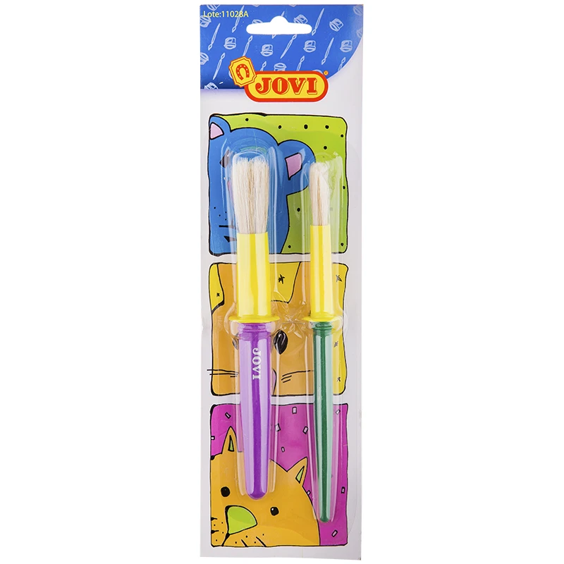 Набор кистей детских JOVI, 2шт., щетина, европодвес Набор кистей детских JOVI, 2шт., щетина, европодвес