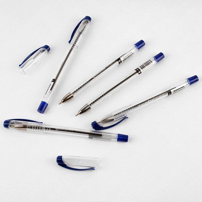 Ручка шариковая синяя на масляной основе "Darvish" в пластиковой банке