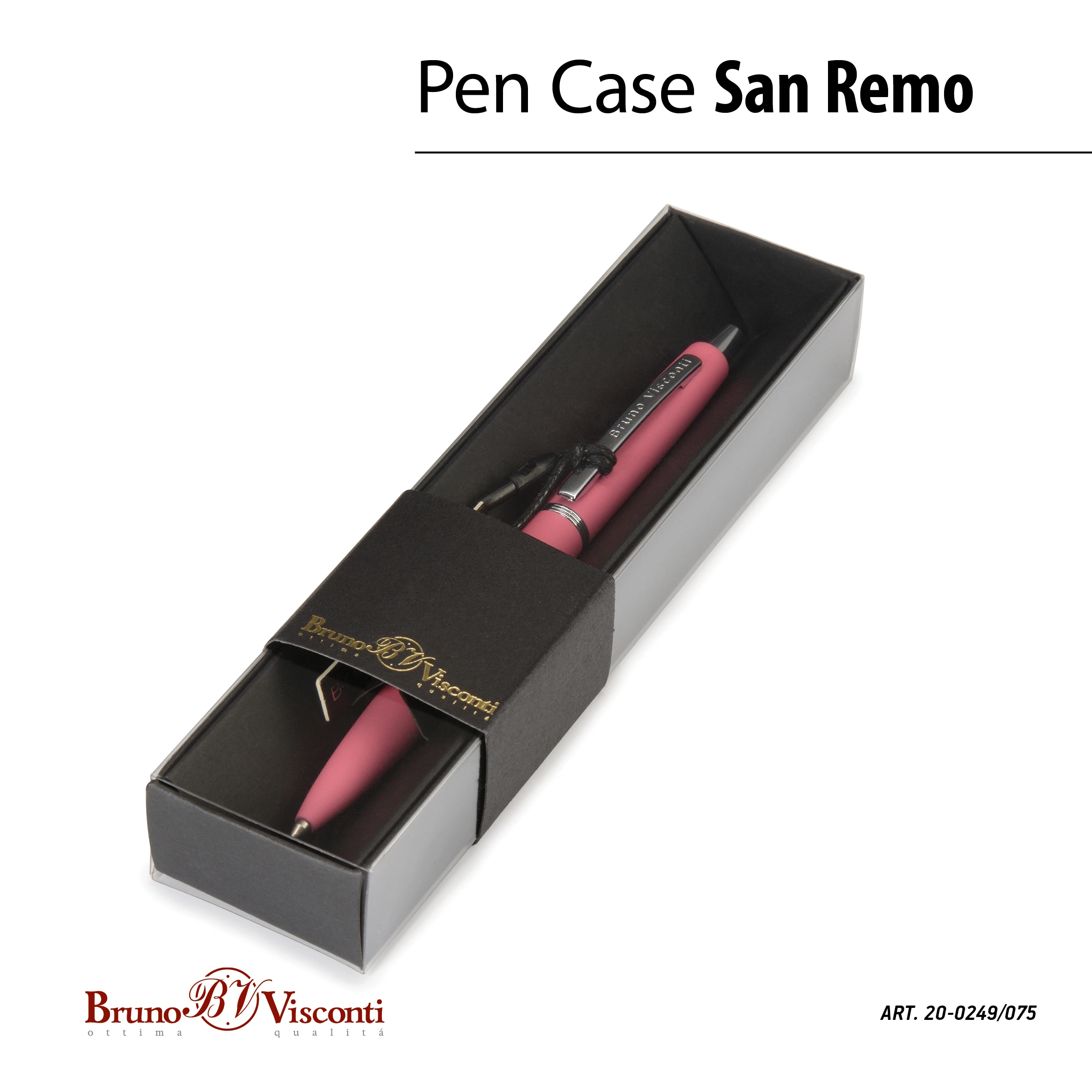 РУЧКА В ФУТЛЯРЕ "SAN REMO" АВТОМАТИЧЕСКАЯ 1,0 ММ, СИНЯЯ (коралловый РУЧКА В ФУТЛЯРЕ "SAN REMO" АВТОМАТИЧЕСКАЯ 1,0 ММ, СИНЯЯ (коралловый