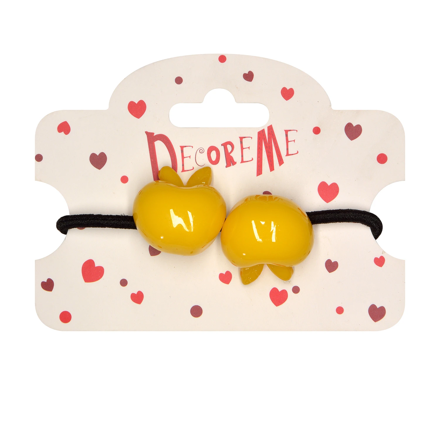 РЕЗИНКА ДЛЯ ВОЛОС "ЯБЛОЧКИ. ГЛЯНЕЦ" 1 ШТ, 3 ЦВЕТА