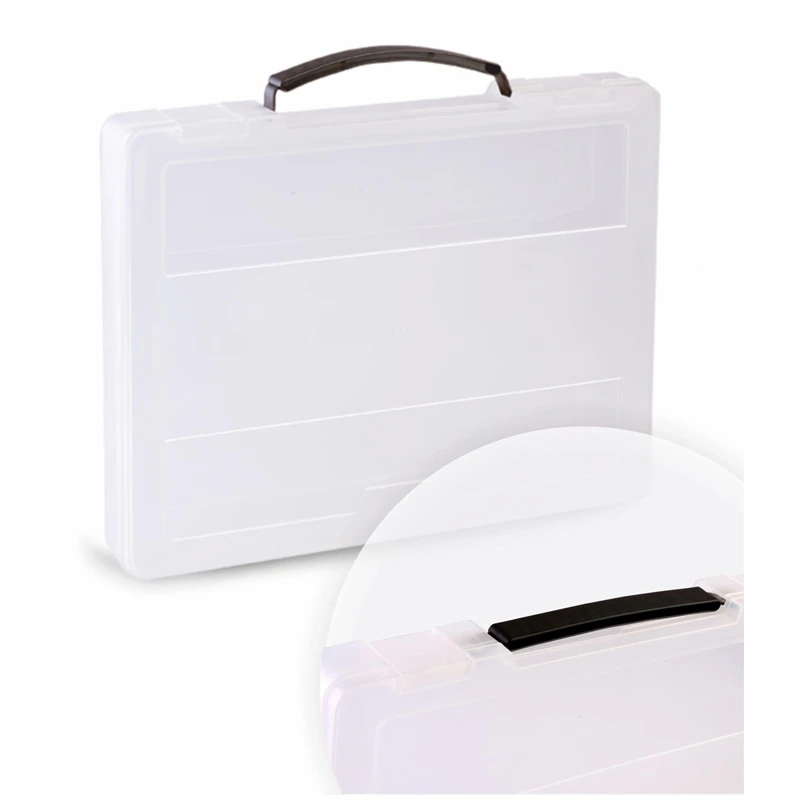 Портфель Стамм с выдвижной ручкой, 270*350*45мм, прозрачный