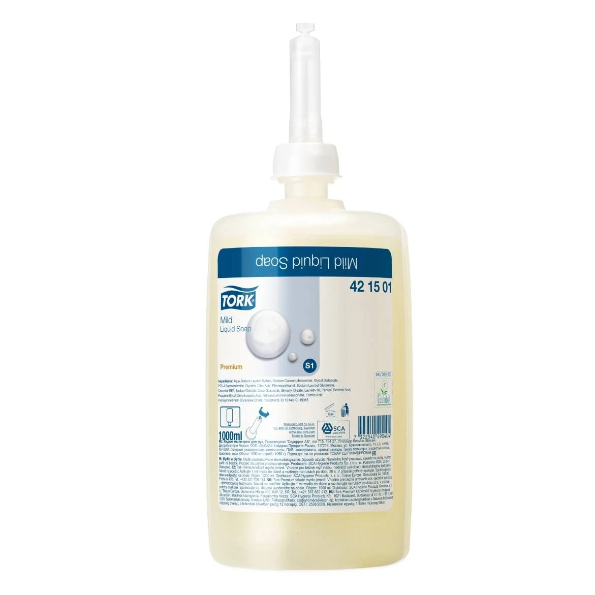 Мыло жидкое TORK PREMIUM S1 1000 мл: 421501 штр.: 7322540492217